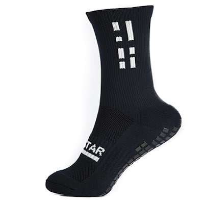 GRIP STAR Black Crew Sock - Seriously Grippy Socks